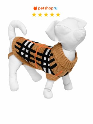 Кошки PETSHOP Свитер для собак и кошек, клетка Burberry, М (M)