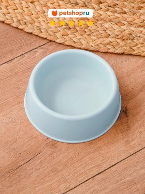 Кошки PETSHOP Миска для кошек и собак пластиковая "Куки", голубая, 300 мл (300 мл)