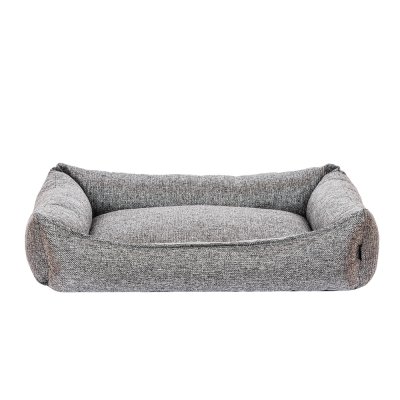 RURRI Лежак Рогожка для кошек и собак средних и крупных пород со съемнымчехлом 90х70 см, серый