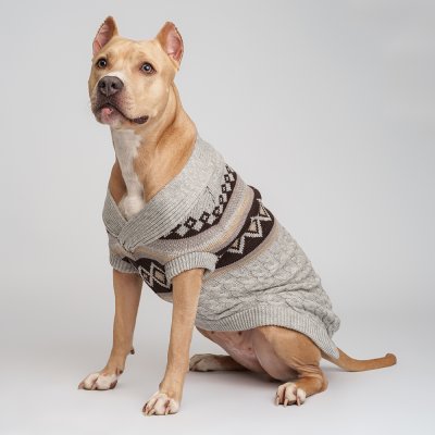 RURRI Свитер с узорами для собак, 4XL, серый