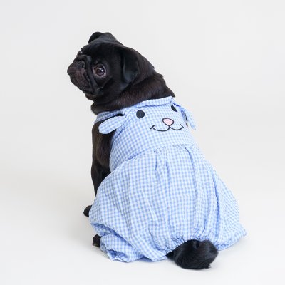 RURRI Платье в клетку для собак, XL, синее