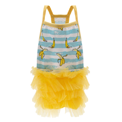 RURRI Платье для собак Бананы, XL, желтая (девочка)