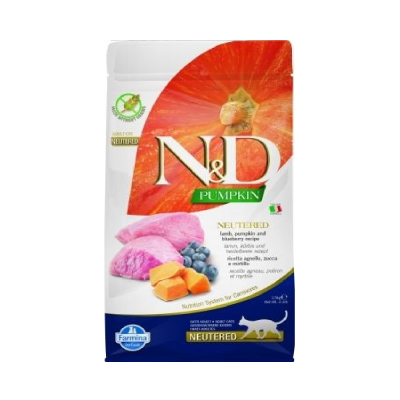 Корм для кошек Farmina N&D Cat для стерилизованных, ягненок с черникой и тыквой сух.1,5кг