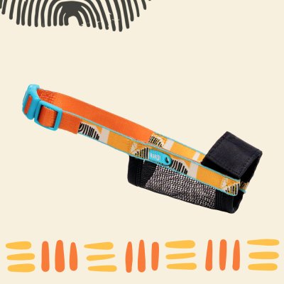 RURRI Намордник нейлоновый для собак Саванна, XS, обхват морды 16-18 см, оранжевый