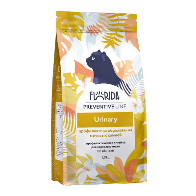 Корм для кошек FLORIDA Urinary для профилактики образования мочевых камней сух. 1,5кг