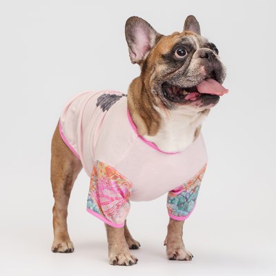 RURRI Футболка с бабочкой для собак, L, розовая