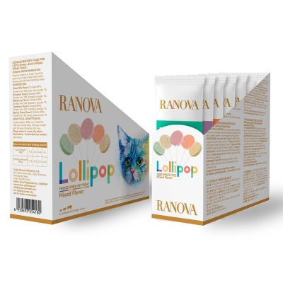 Лакомство для кошек RANOVA сублимированное на палочке микс вкусов 1,4г х 15шт