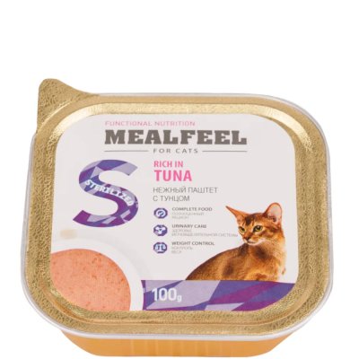 Mealfeel Sterilized Влажный корм (ламистер) для кошек, с тунцом, 100 гр.