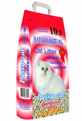 Наполнители Pussy-Cat Древесный наполнитель, 10л (5 кг)
