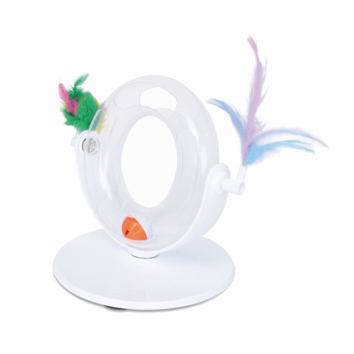 Дразнилки MPets Игровая база с мячиком  и перьями для кошек   26*21*16см (26х21х16 см)