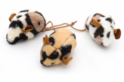 Игрушки NUNBELL Набор игрушек для кошек Мышки 3 шт, в ассортименте (43 г)