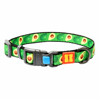 Ошейники, шлейки Tappi амуниция Ошейник "Блайнд" с рисунком "Авокадо" (L)