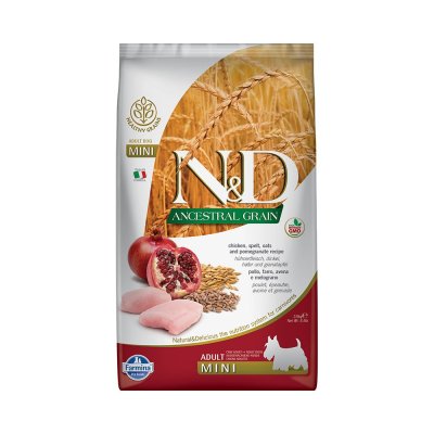 Корм для собак Farmina N&D Ancestral Grain Line для мелких пород курица с гранатом сух. 2,5кг