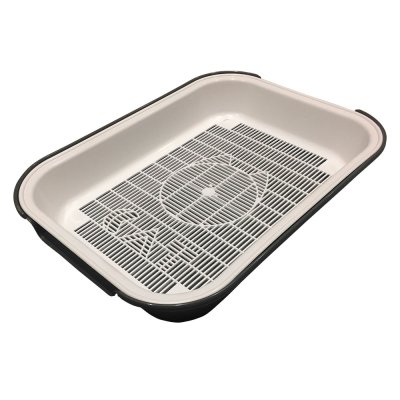 Kiti Туалет малый с сеткой для кошек, 31x23x6 см, серый