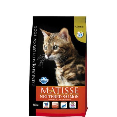 Farmina Matisse Cухой корм для стерилизованных кошек и кастрированных котов, с лососем, 1,5 кг
