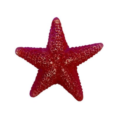 ГРОТАКВА Декор для аквариума Звезда средняя, 9х9х2 см, красный