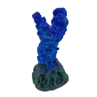 ГРОТАКВА Декор для аквариума Коралл рога, 5,5х3,5х5 см, синий