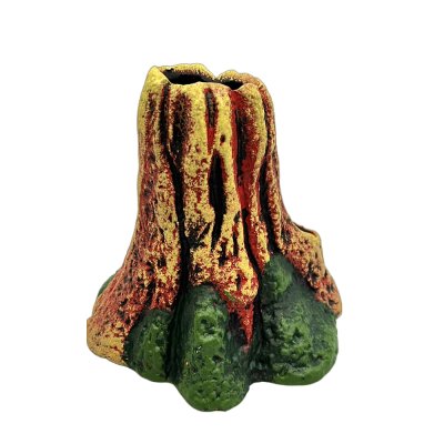 ГРОТАКВА Декор для аквариума Вулкан малый, 14х12х13 см, оранжевый