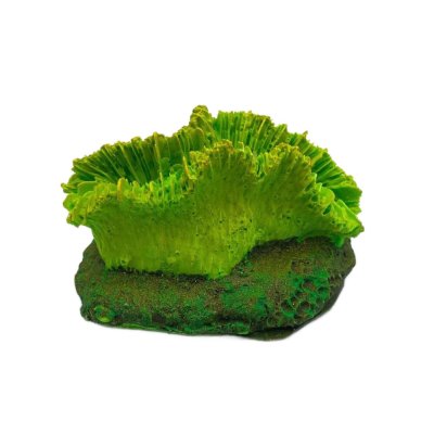 ГРОТАКВА Декор для аквариума Гониопора, 7х5х4 см, зеленый