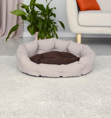 Лежаки Yami Yami лежаки Лежак овальный пухлый, бежевый (M)