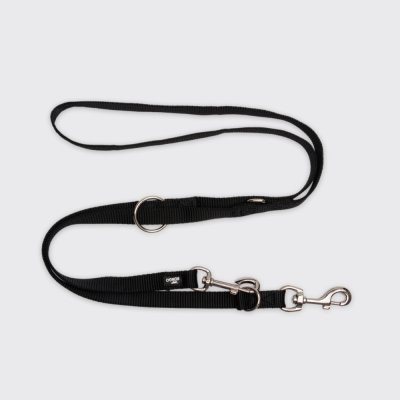 Rungo Поводок нейлоновый 3 в 1 регулируемый, 25 мм, 200 см, черный