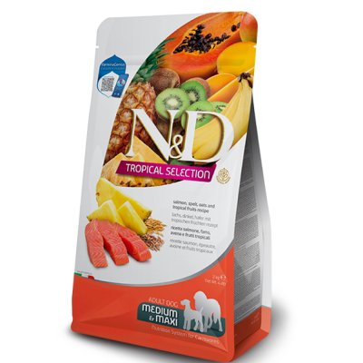 Farmina N&D Tropical Selection Сухой корм для собак средних и крупных пород, лосось, 10 кг
