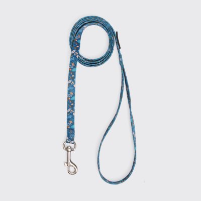 Rungo Поводок нейлоновый для кошек и собак, 120 см, ширина ремешка 1 см, цветочный синий