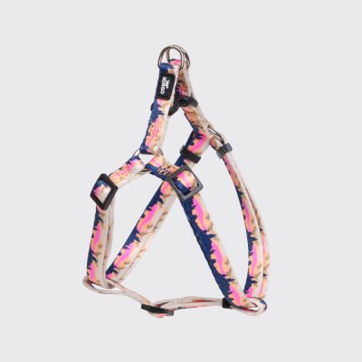 Rungo Шлейка нейлоновая для кошек и собак Step-in, объем груди 28-38 см, ширина ремешка 1 см, горный розовый