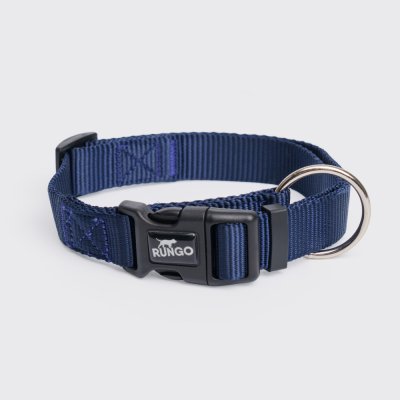 Rungo Ошейник нейлоновый для собак, обхват шеи 40-63 см, ширина 2,5 см, синий