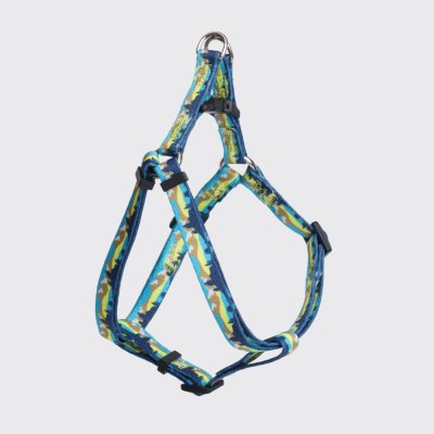 Rungo Шлейка нейлоновая для кошек и собак Step-in, объем груди 28-38 см, ширина ремешка 1 см, горный голубой