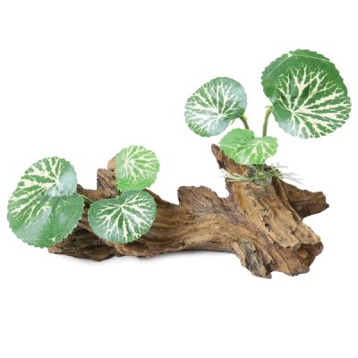 Декор для аквариумов Laguna Грот Коряга с растениями горизонтальная, M, 120х75х65мм