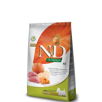 Farmina N&D PUMPKIN сухой корм для собак мелких пород, с кабаном, тыквой и яблоком, 800г