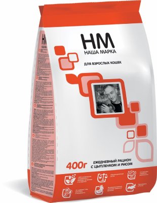 Сухие корма Наша Марка Полнорационный корм для взрослых кошек, с цыпленком и рисом (15 кг)
