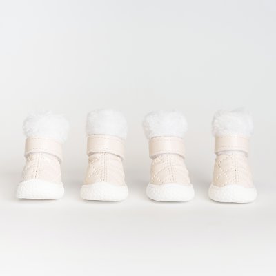 RURRI Ботинки-дутики для собак, S, бежевый