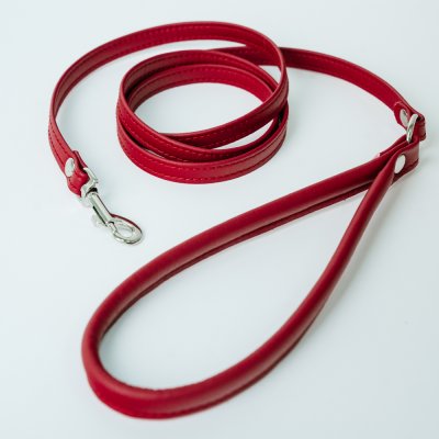 Аркон Поводок с круглой ручкой для собак до 6 кг Candy, бордовый