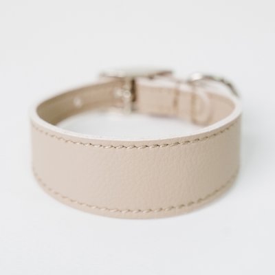 Аркон Ошейник-селедка для собак Candy, XXS, обхват шеи 21,5-25 см, бежевый