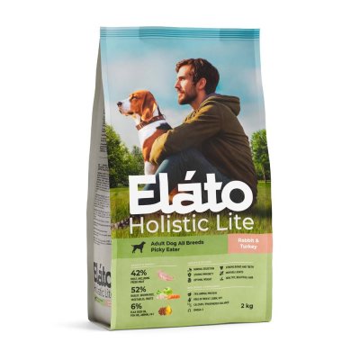 Корм для собак Elato Holistic Lite для привередливых, кролик с индейкой сух. 2кг