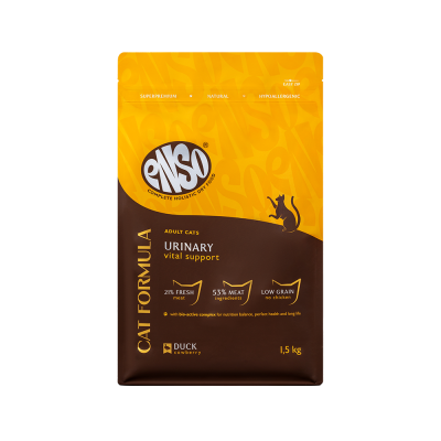 Корм для кошек ENSO formula Urinary для профилактики МКБ, со свежей уткой и брусникой сух. 1,5кг