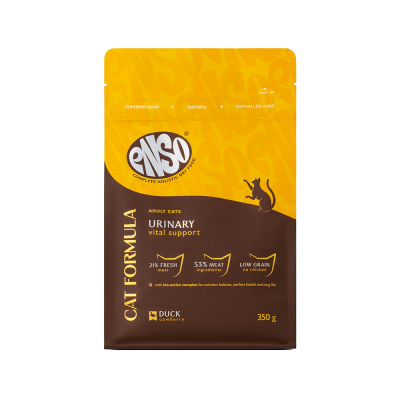 Корм для кошек ENSO formula Urinary для профилактики МКБ, со свежей уткой и брусникой сух. 350г
