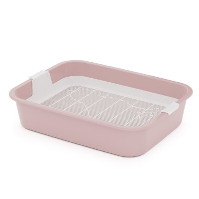 Альтернатива Лоток для кошек Мурка, 33,2х25,6х7 см, розовый
