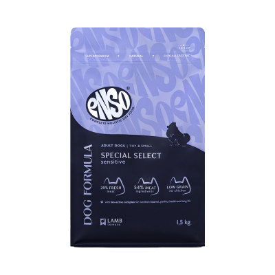 Корм для собак ENSO formula Special select для мелк. и мин.пород, с ягненком и томатом сух. 1,5кг