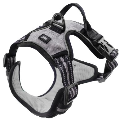 Шлейка для собак FERPLAST Vigor L нейлоновая, светоотражающая, серая