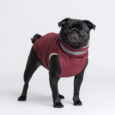 RURRI Куртка на замке для собак, 2XL, бургунди