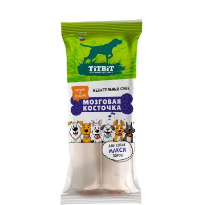 TiTBiT Лакомство Мозговая косточка для собак крупных пород, 250 гр.