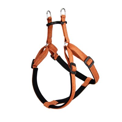 Шлейка для собак FERPLAST Greener Soft P L эконейлон, с мягкой подкладкой, оранжевая