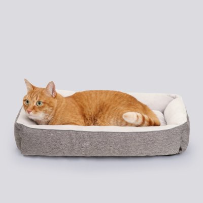 RURRI Лежак для кошек и собак мелких пород Лофт Фрейм, 55х43х12 см, серый