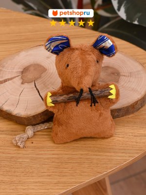 Игрушки PETSHOP Игрушка для кошек мышка с мататаби "Джерри", 11 см (11 см)