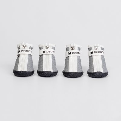 Petmax Ботинки для собак, L, серые (унисекс)