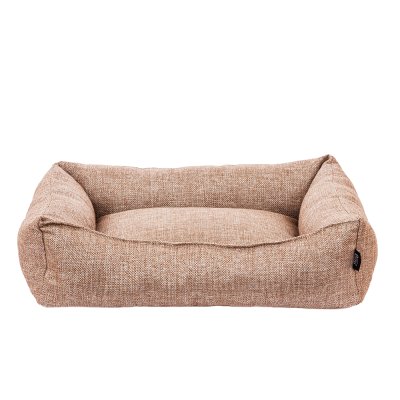 RURRI Лежак Рогожка со съемным чехлом для кошек и собак средних пород, 70х60см, бежевый