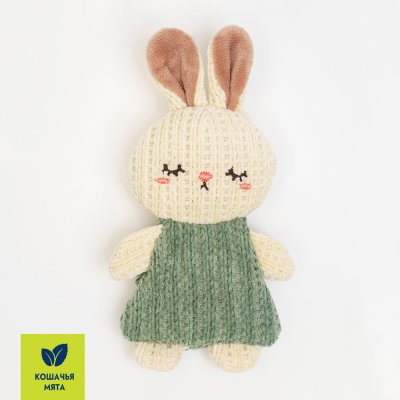 RURRI Игрушка для кошек Зайка, 14х8х3 см